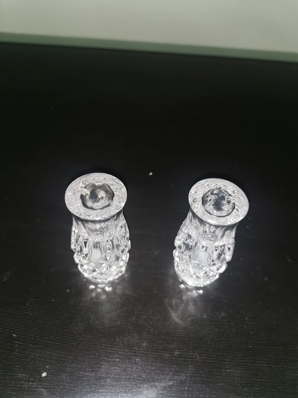 Gorham Crystal King Edward Stoppered Salt & Pepper Shaker Set Germany 3